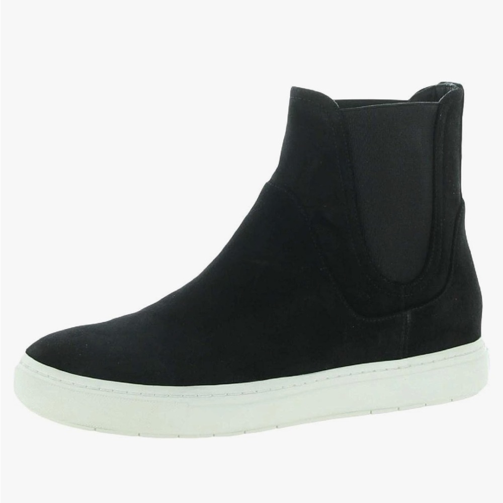 Vince Nira Ankle Chelsea Boots Bootie Sneaker Black Suede Water Repellent US 5.5